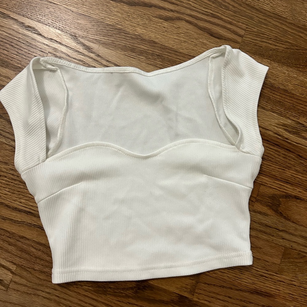White crop top